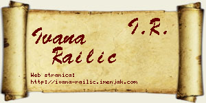 Ivana Railić vizit kartica